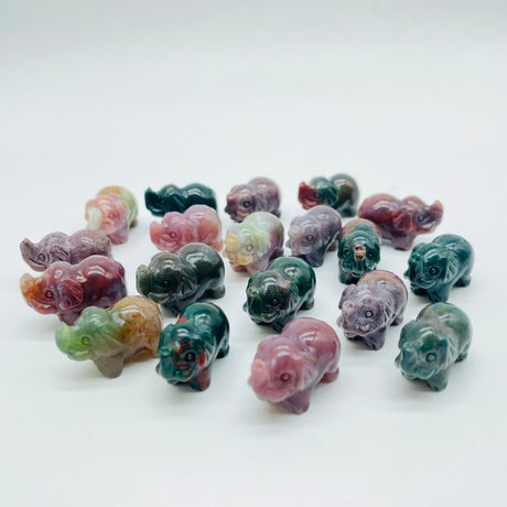 Ocean Jasper Elephant Carving Animal Wholesale -Wholesale Crystals