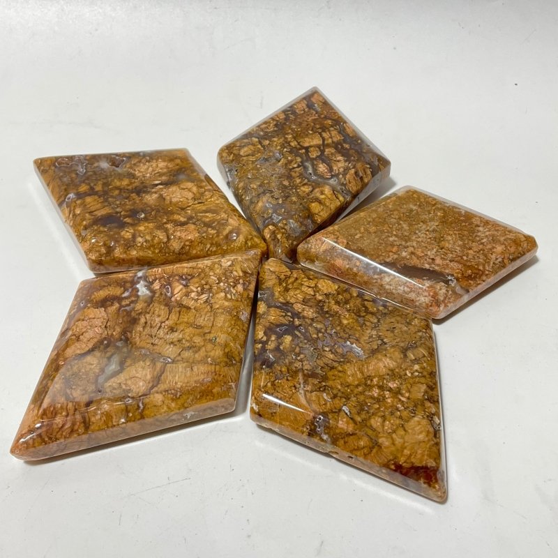 Orange Agate Rhombus Shaped Wholesale - Wholesale Crystals