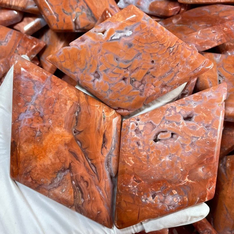 Pink Agate Rhombus Shaped Wholesale - Wholesale Crystals