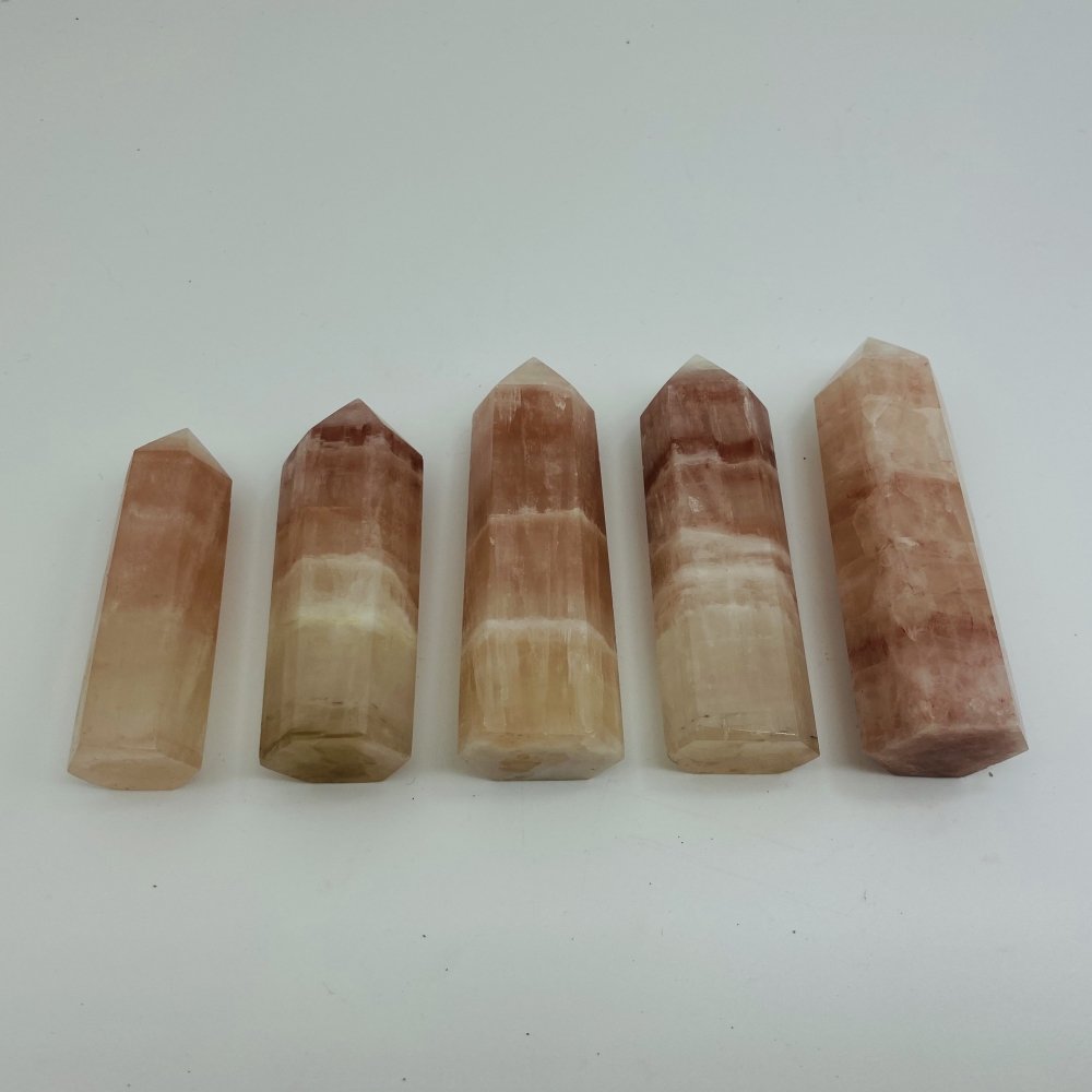 Pink Calcite Tower Point -Wholesale Crystals