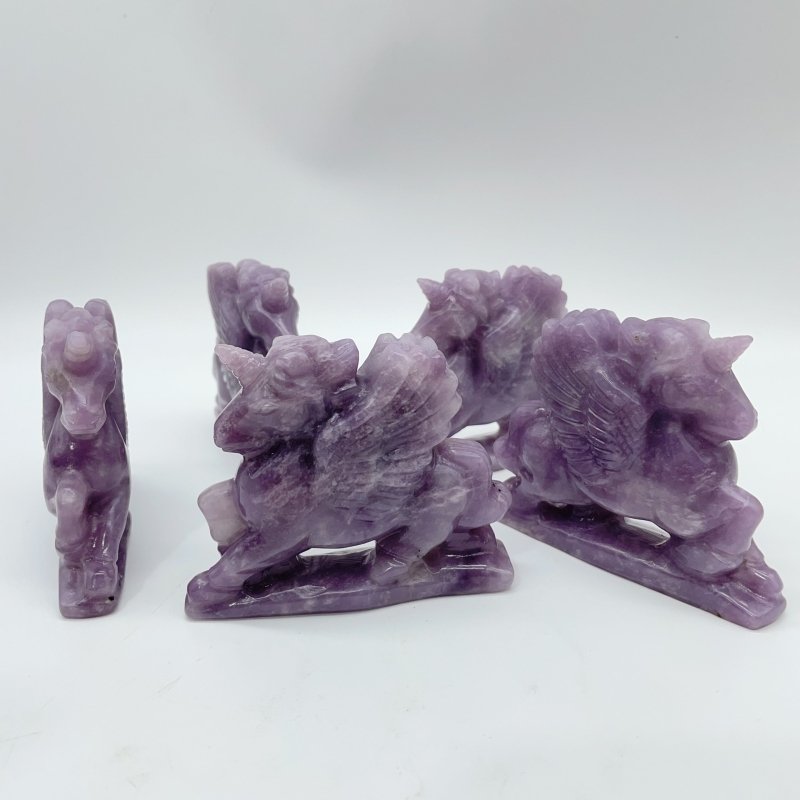 Purple Lepidolite Pegasus Carving Wholesale -Wholesale Crystals