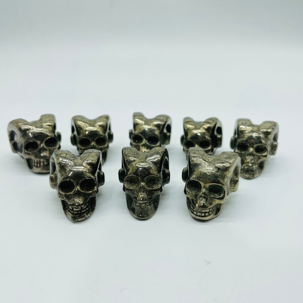 Pyrite Shofar Skull Horned Devil Carving Wholesale -Wholesale Crystals