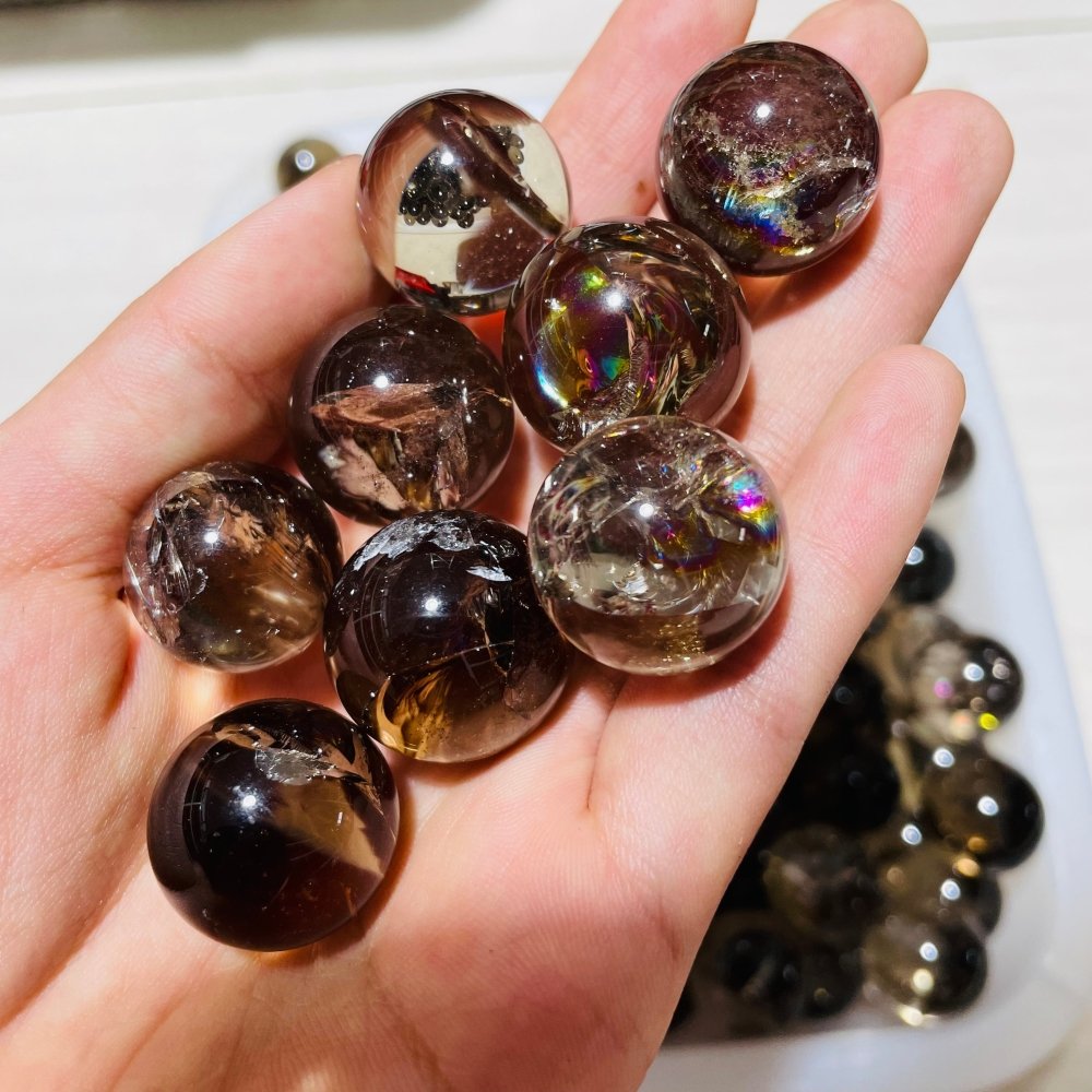 Rainbow Clear Smoky Quartz Spheres Ball Wholesale -Wholesale Crystals