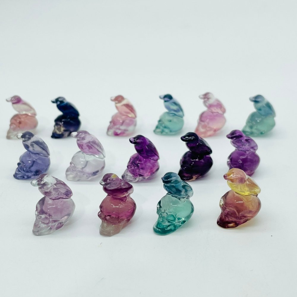 Rainbow Fluorite Eagle Skull Carving Wholesale -Wholesale Crystals
