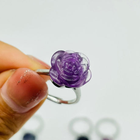 Rainbow Fluorite Flower Ring Wholesale -Wholesale Crystals