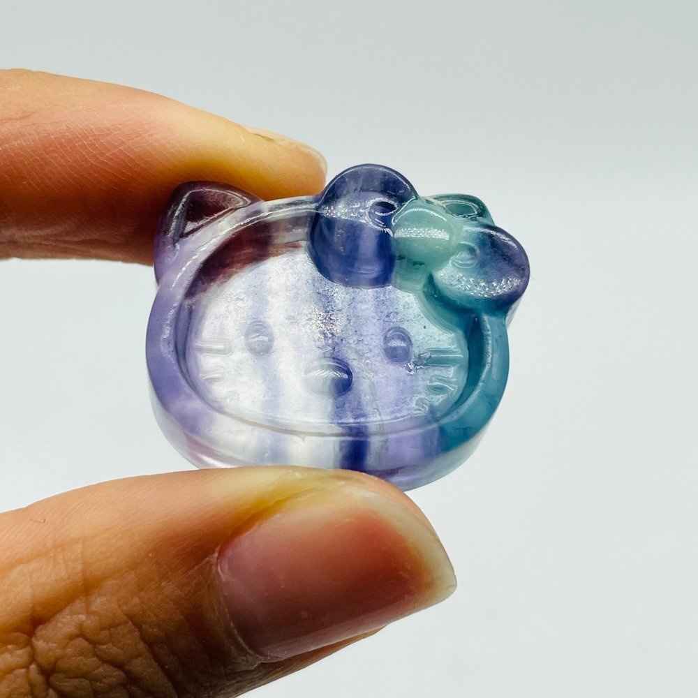 Rainbow Fluorite Hello Kitty Small Bowl Wholesale -Wholesale Crystals