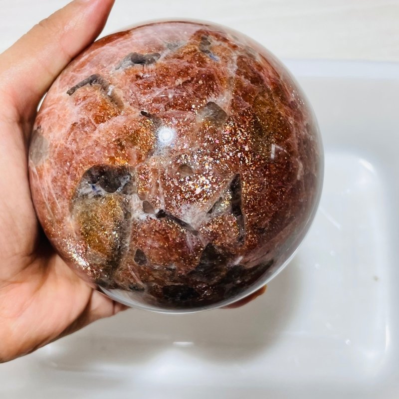 Rare Large Sunstone Beautiful Sphere -Wholesale Crystals