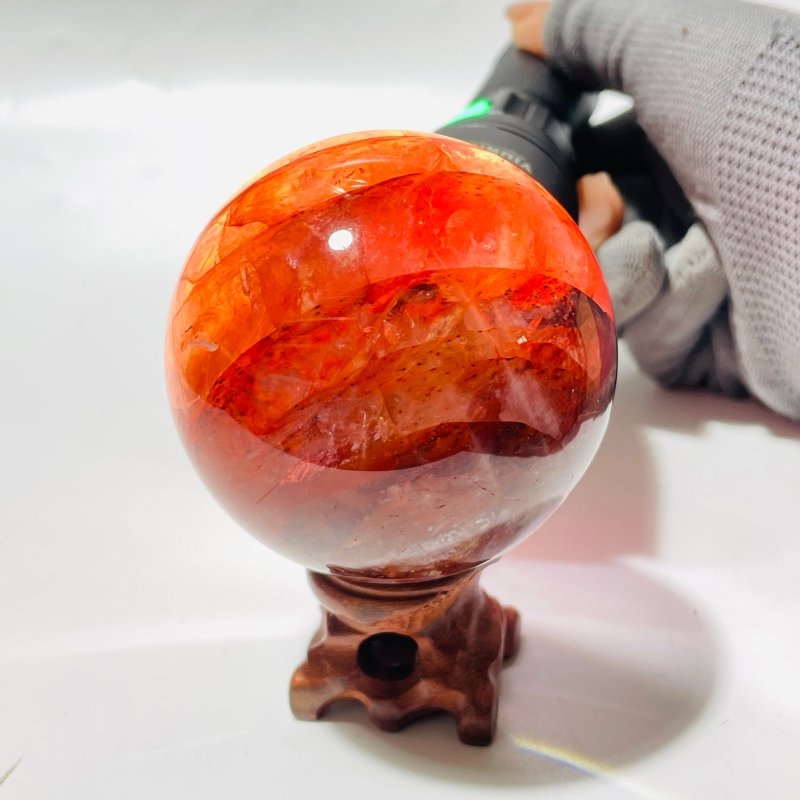 Rare Six Star Line Fire Quartz Sphere -Wholesale Crystals