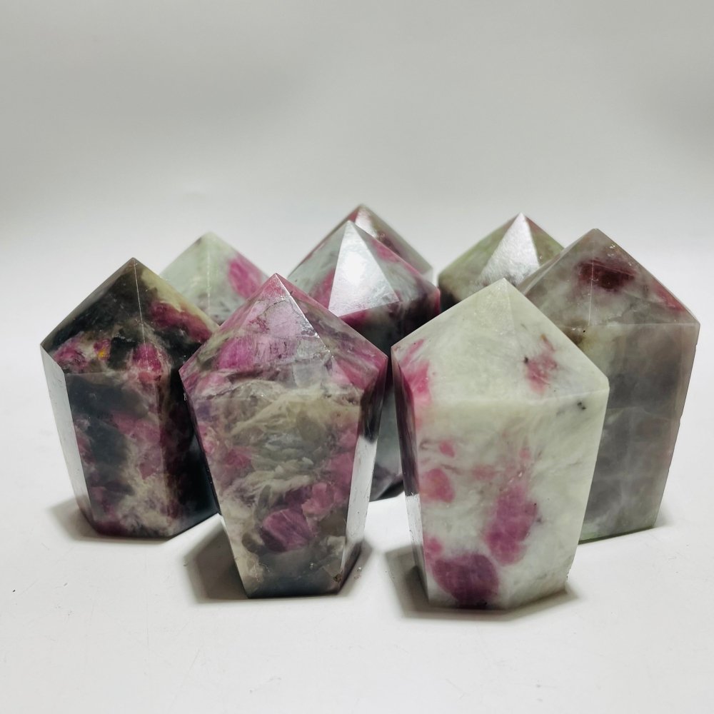 Red Pink Tourmaline CupCake Shape Tower Points Wholesale -Wholesale Crystals