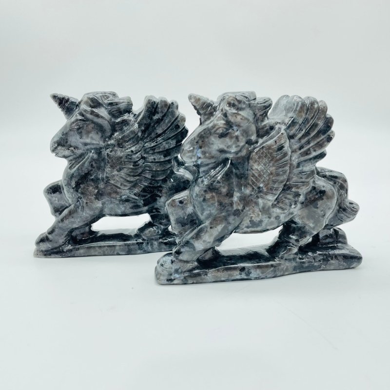 Red Sesame Stone & Larvikite Pegasus Carving Wholesale -Wholesale Crystals