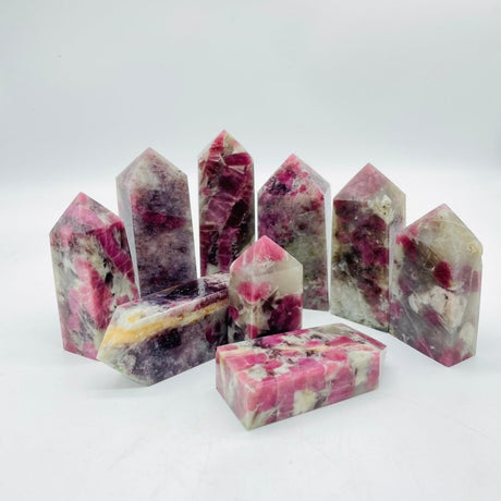 Red Tourmaline Four-Sided Tower Wholesale -Wholesale Crystals