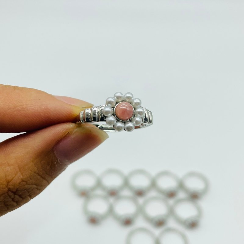 Rhodochrosite Flower Ring Wholesale -Wholesale Crystals