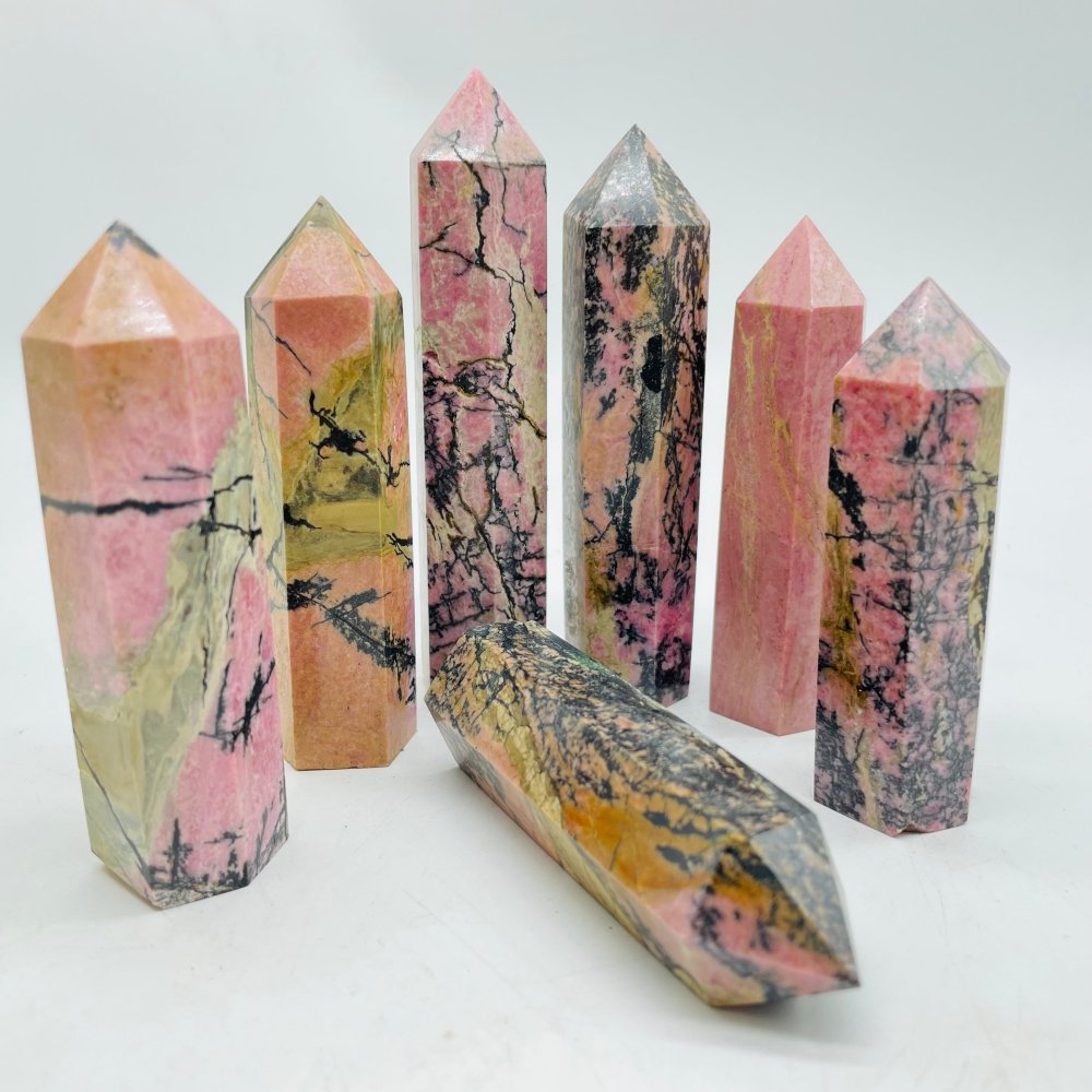 Rhodonite Point Tower Quartz Wholesale -Wholesale Crystals