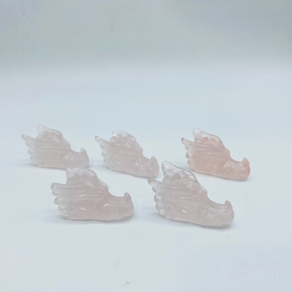 Rose Quartz Dragon Head Carving Wholesale -Wholesale Crystals
