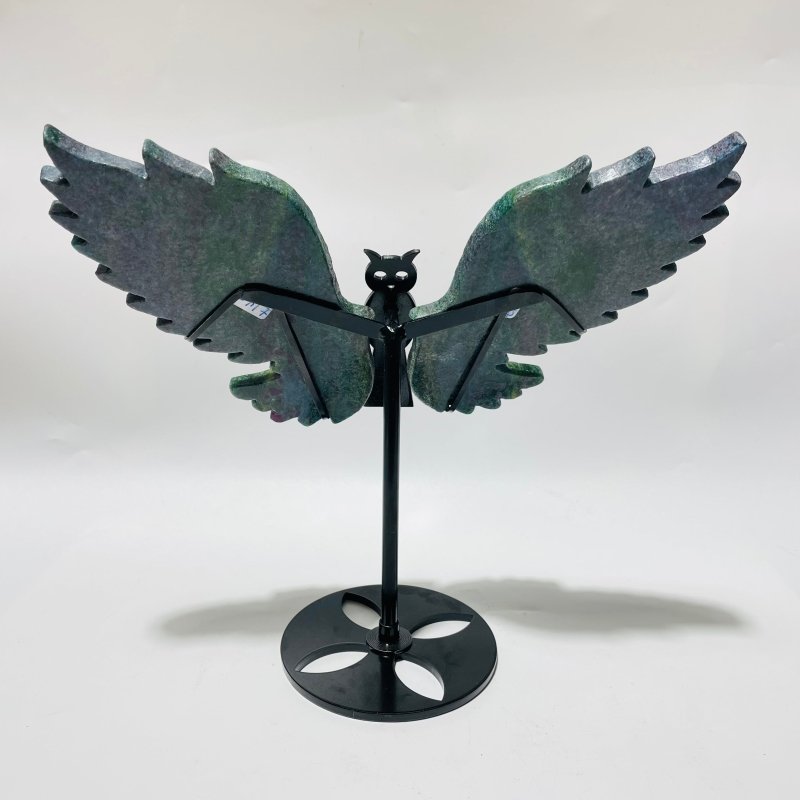 Ruby In Kyanite Symmetry Wing Carving With Stand -Wholesale Crystals
