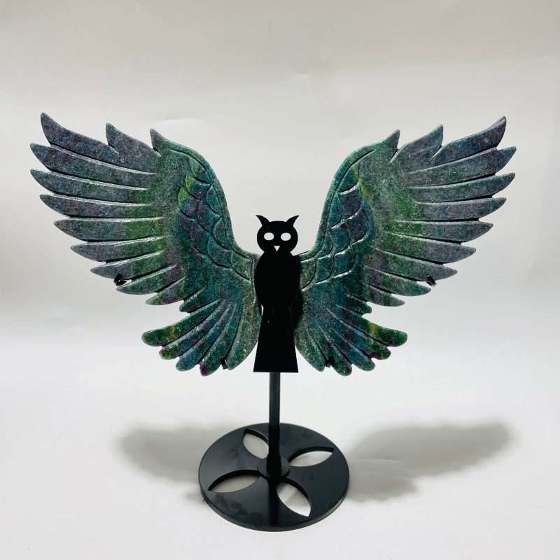 Ruby In Kyanite Symmetry Wing Carving With Stand -Wholesale Crystals