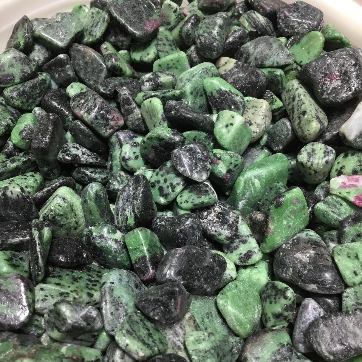 ruby zoisite tumbled -Wholesale Crystals