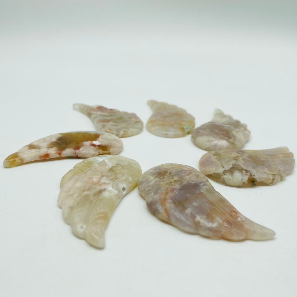 Sakura Agate Angel Wing Carving Wholesale -Wholesale Crystals