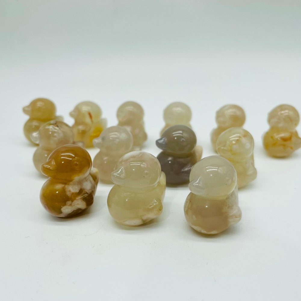 Sakura Agate Duck Carving Wholesale -Wholesale Crystals