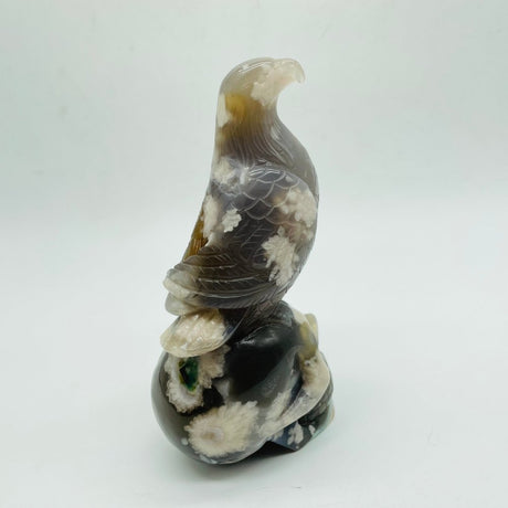 Sakura Flower Agate Bird Skull Carving -Wholesale Crystals