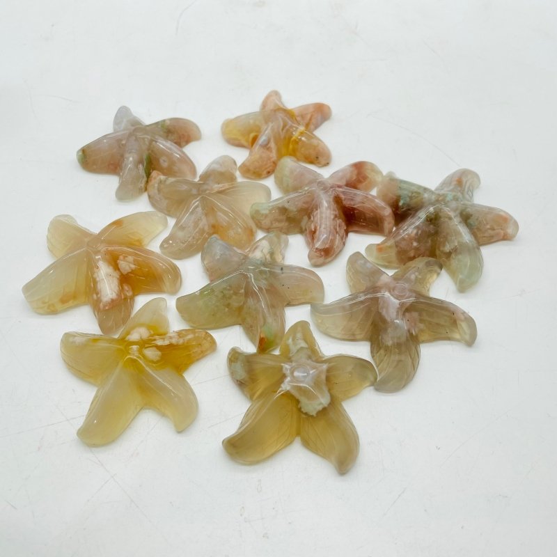 Sakura Flower Agate Starfish Carving Wholesale -Wholesale Crystals