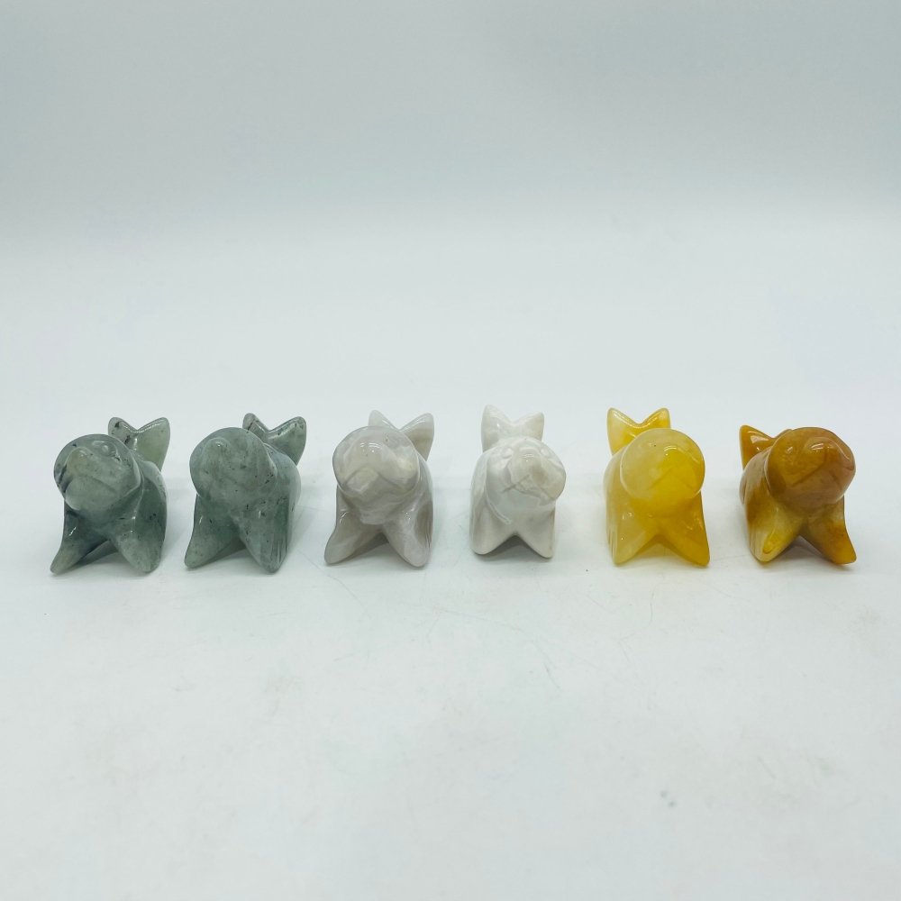 Sea Lion Carving Wholesale Yellow Agate & White Agate Labradorite -Wholesale Crystals