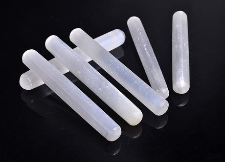 Selenite Massage Wands Round 6 Inches -Wholesale Crystals