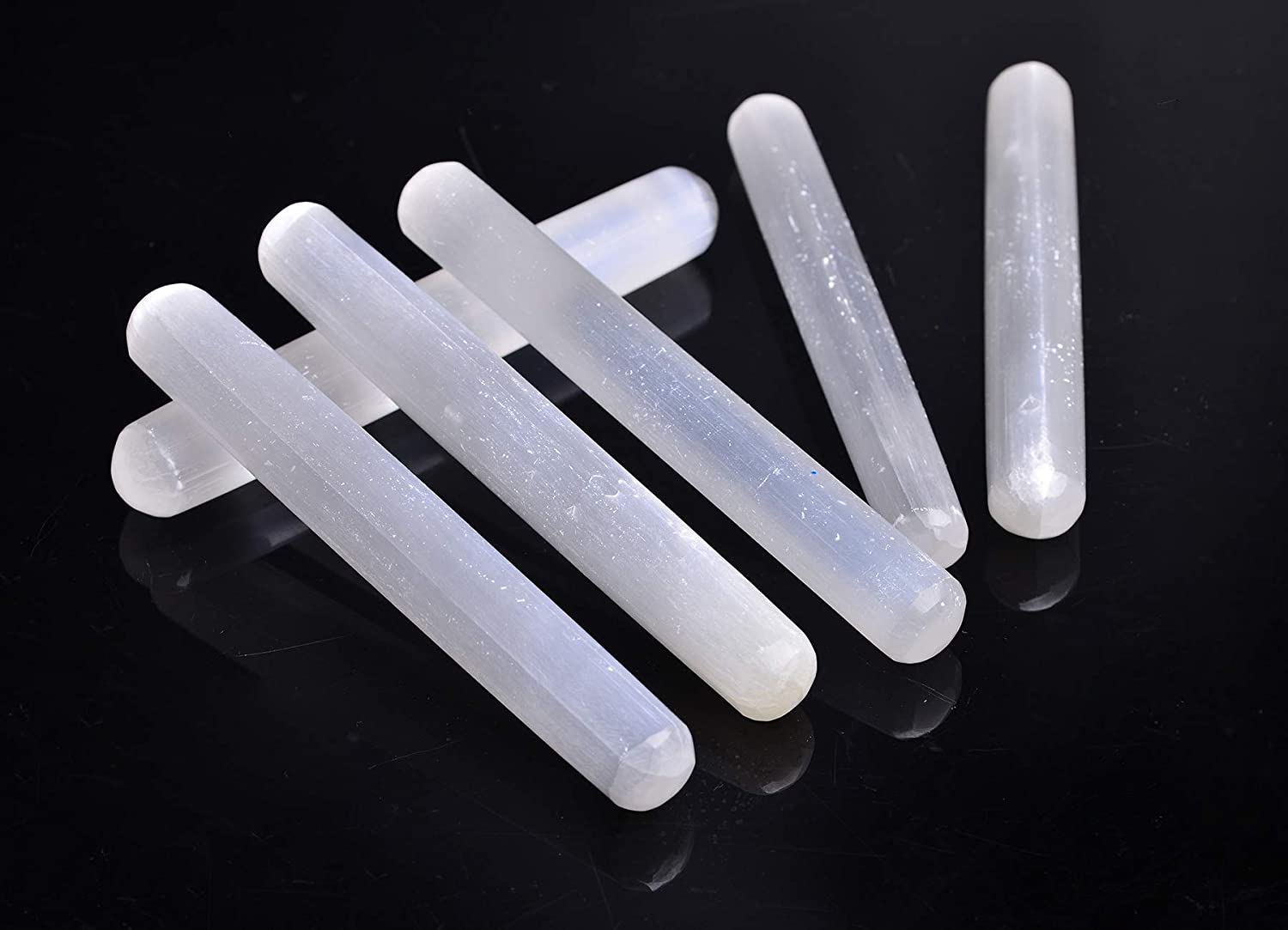 Selenite Massage Wands Round 6 Inches -Wholesale Crystals