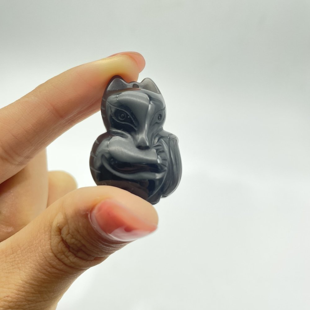 Sliver Obsidian Fox Pendant Wholesale -Wholesale Crystals