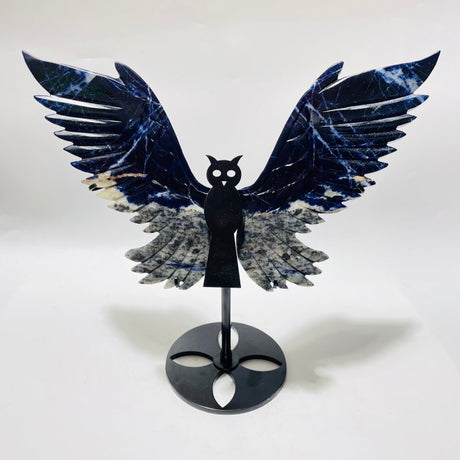 Sodalite Symmetry Wing Carving With Stand -Wholesale Crystals