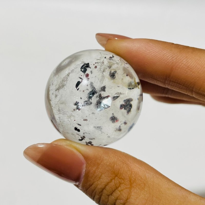 Unique Clear Quartz With Red Mica Sphere -Wholesale Crystals