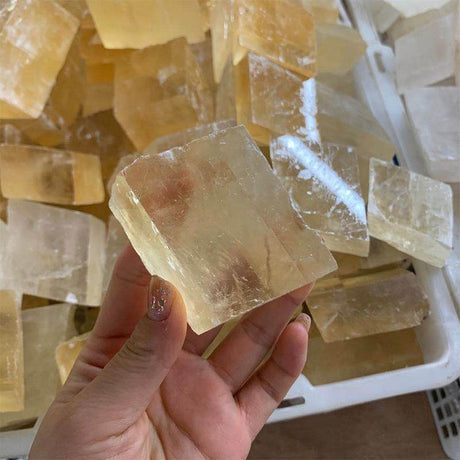 Yellow Honey and White Calcite Raw -Wholesale Crystals