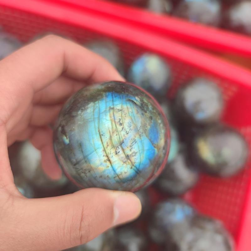 Yellow&Blue Labradorite Ball -Wholesale Crystals