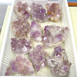 10 Pieces Raw Amethyst Cluster Polished Bottom (Sea Freight Only)