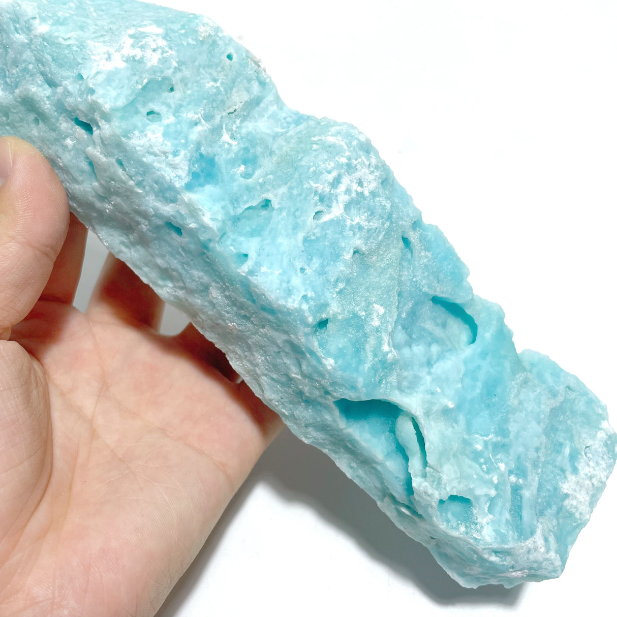5 Pieces Large Blue Hemimorphite Four-Sided Tower Point Raw Side