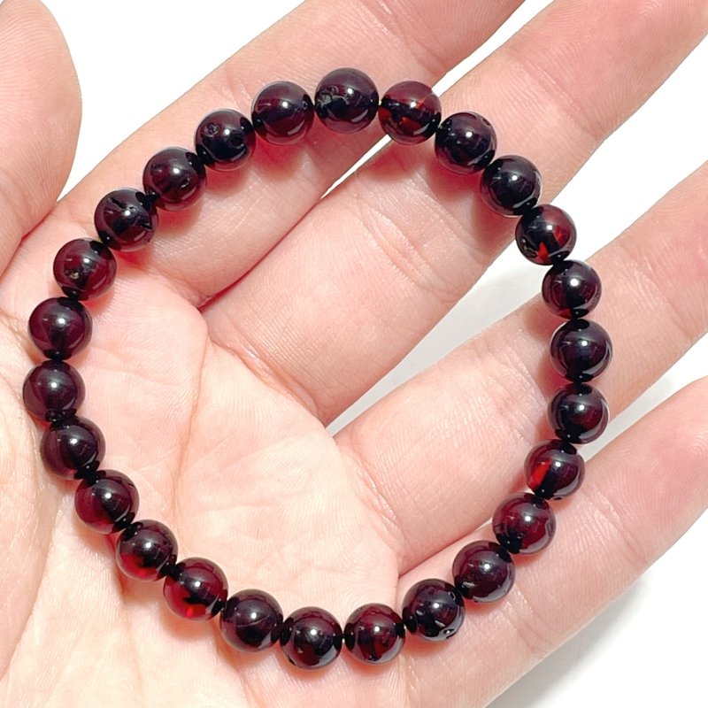 0.24in(6mm) Red Amber Bracelets Wholesale(Defective) - Wholesale Crystals