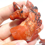 Red Jasper Unicorn Carving Wholesale