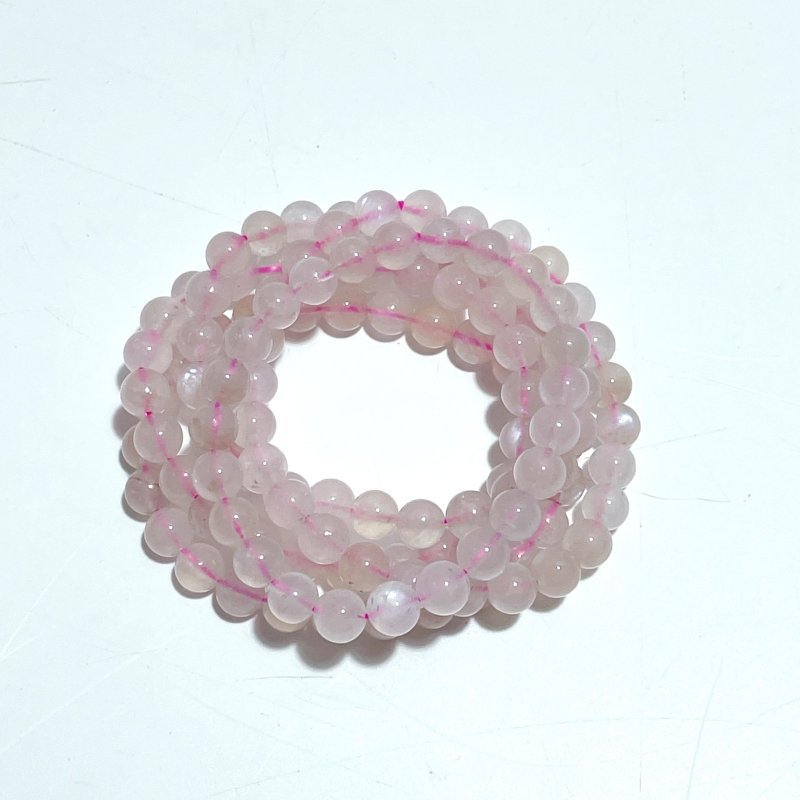 0.31in(8mm) Pink Moonstone Bracelet Wholesale - Wholesale Crystals