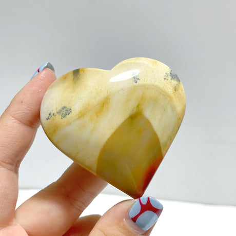 White Mookaite Heart Wholesale