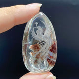 3 Pieces Beautiful Phoenix Garden Quartz Inner Scene Carving