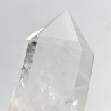 Large Clear Quartz Point Raw Bottom With Stand