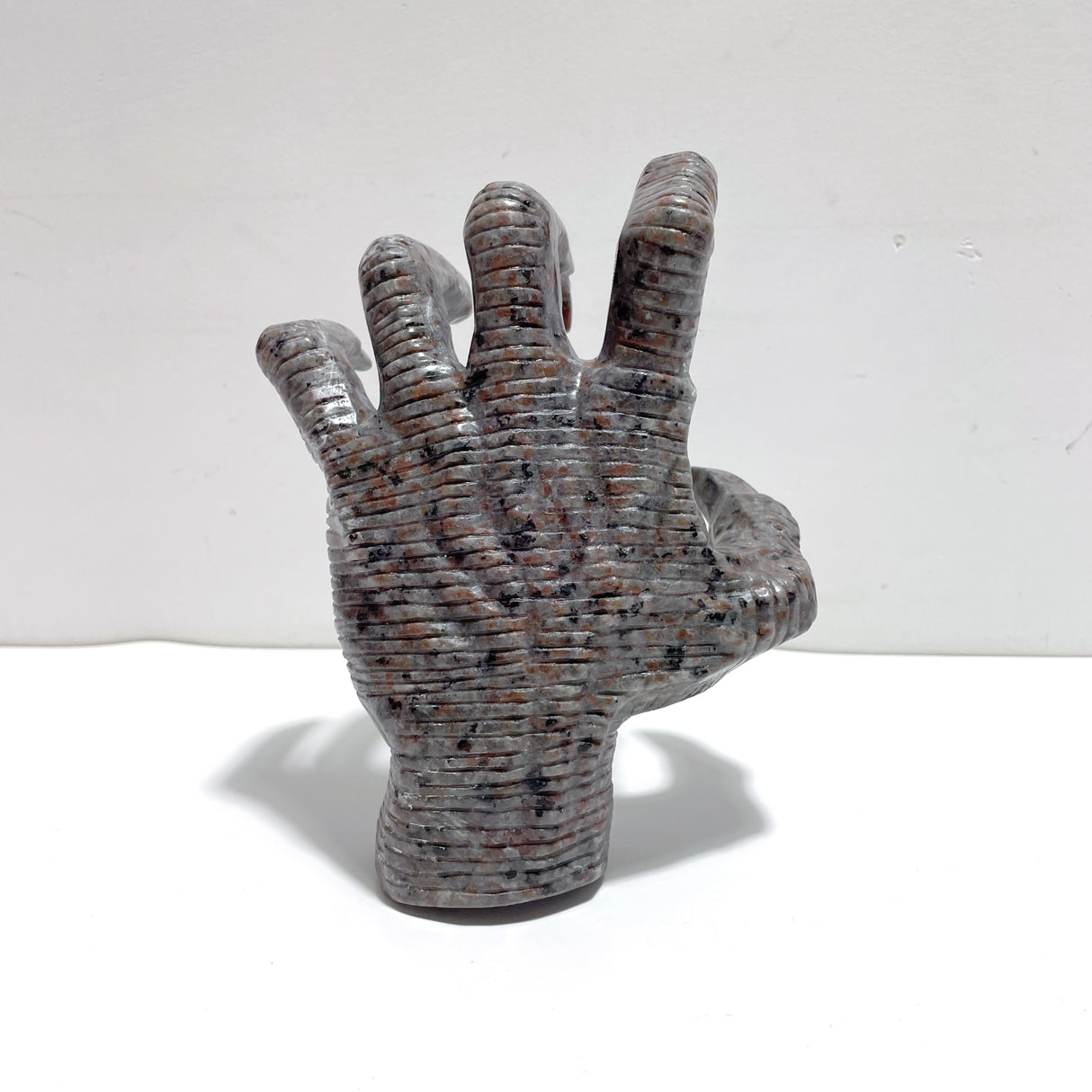Yooperlite Stone Witchcore Demon Hand Carving