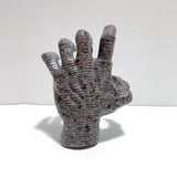 Yooperlite Stone Witchcore Demon Hand Carving