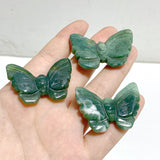 Moss Agate Butterfly Carving Wholesale