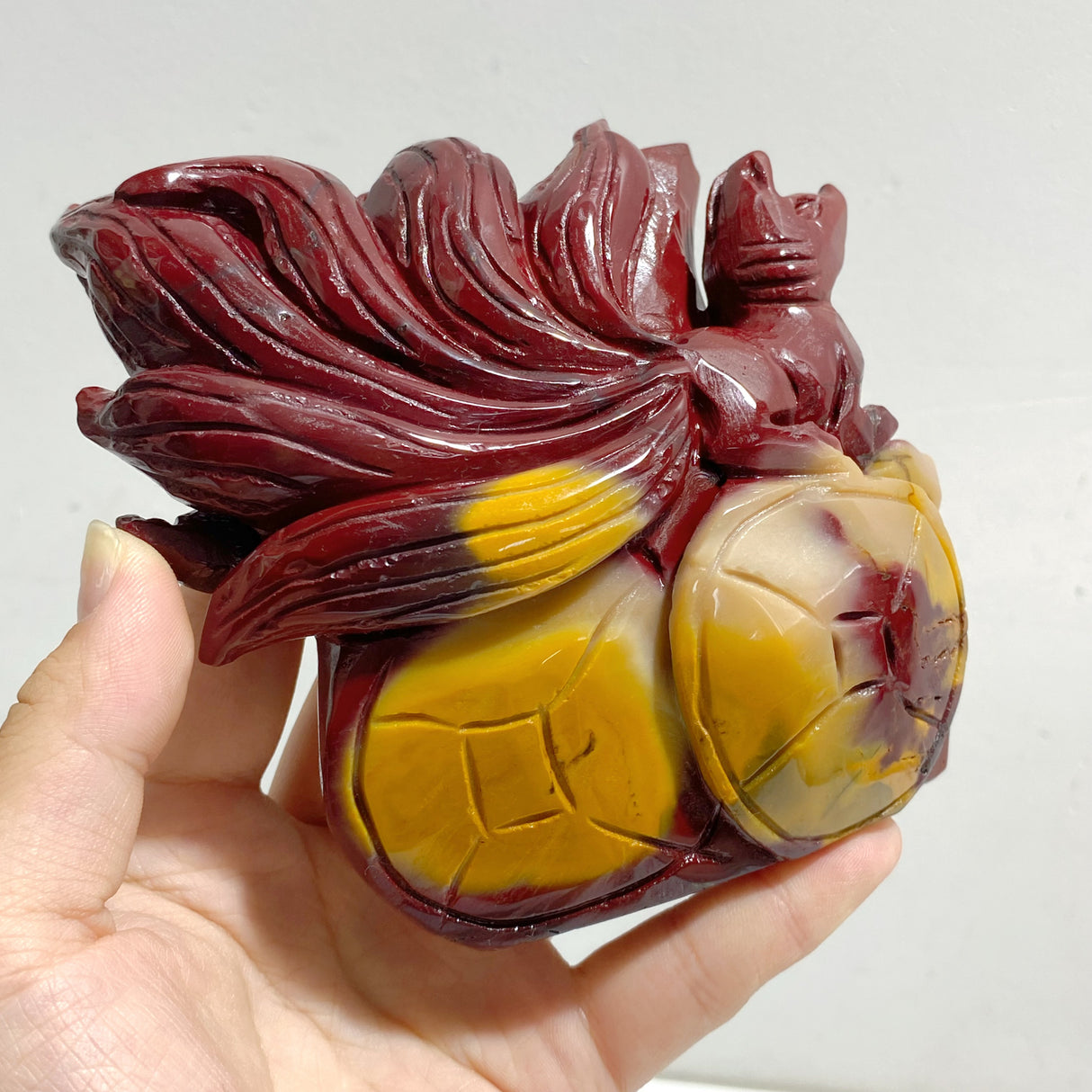 2 Pieces Mookaite Nine-tailed Fox Carving #5