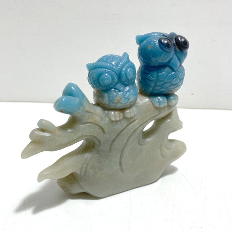 Unique Trolleite Stone Owl Carving