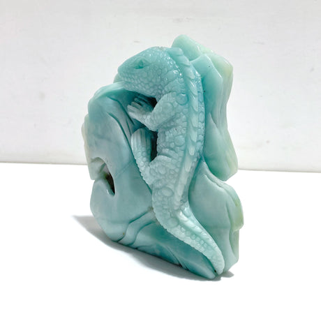 Beautiful Caribbean Calcite Lizard Carving