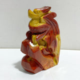 Unique Mookaite Flying Dragon Castle Carving #6