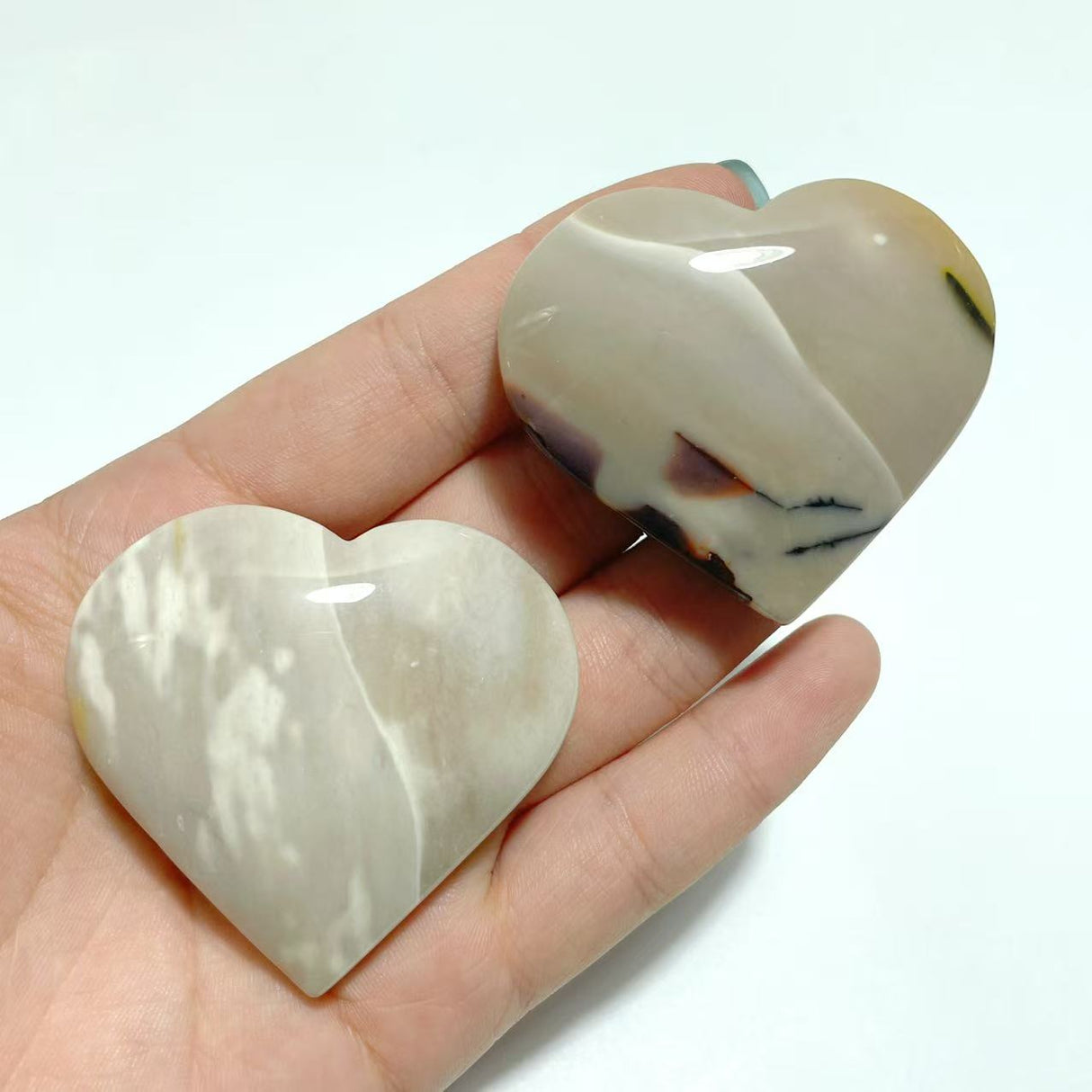 White Mookaite Heart Wholesale