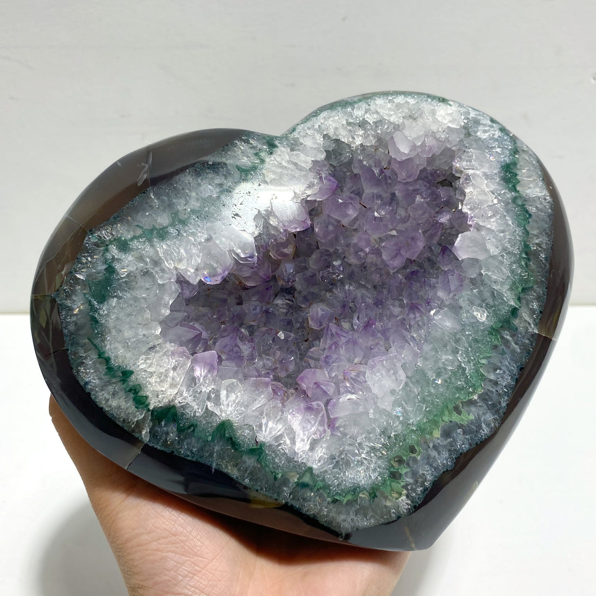2 Pieces Large Geode Amethyst Mixed Agate Arrow Head Shape&Heart